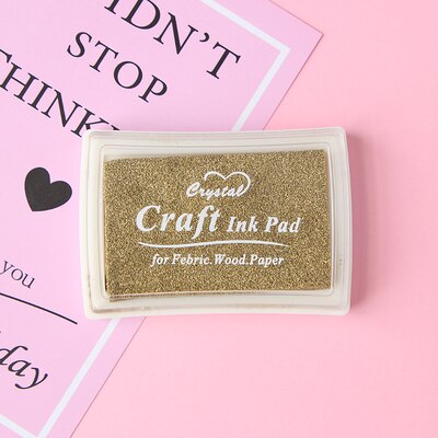 Enkele Solo Kleur Stempelkussen Blauw Koffie Geel Goud Zilver Kleuren Beschikbaar Diy Hobby Decoratie Inkt Pad Set