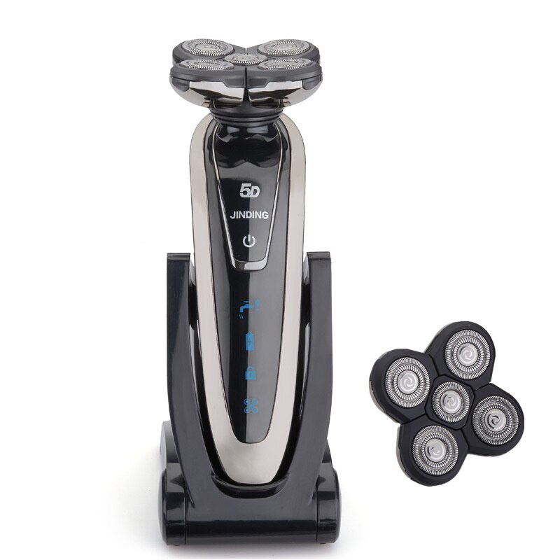 Electric Shaver for Men Rechargeable Shaving Machine for Hair Removal Electric Razor 5D Floating Head Bread Trimmer D40