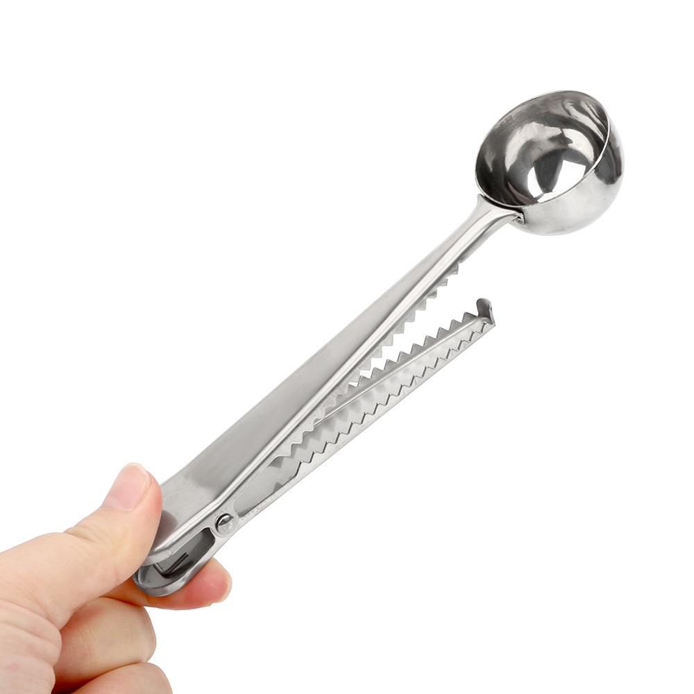 HILIFE Stainless Steel Coffee Measuring Scoop Multifunctional Tea Measuring Spoon Kitchen Tool With Bag Sealing Clip