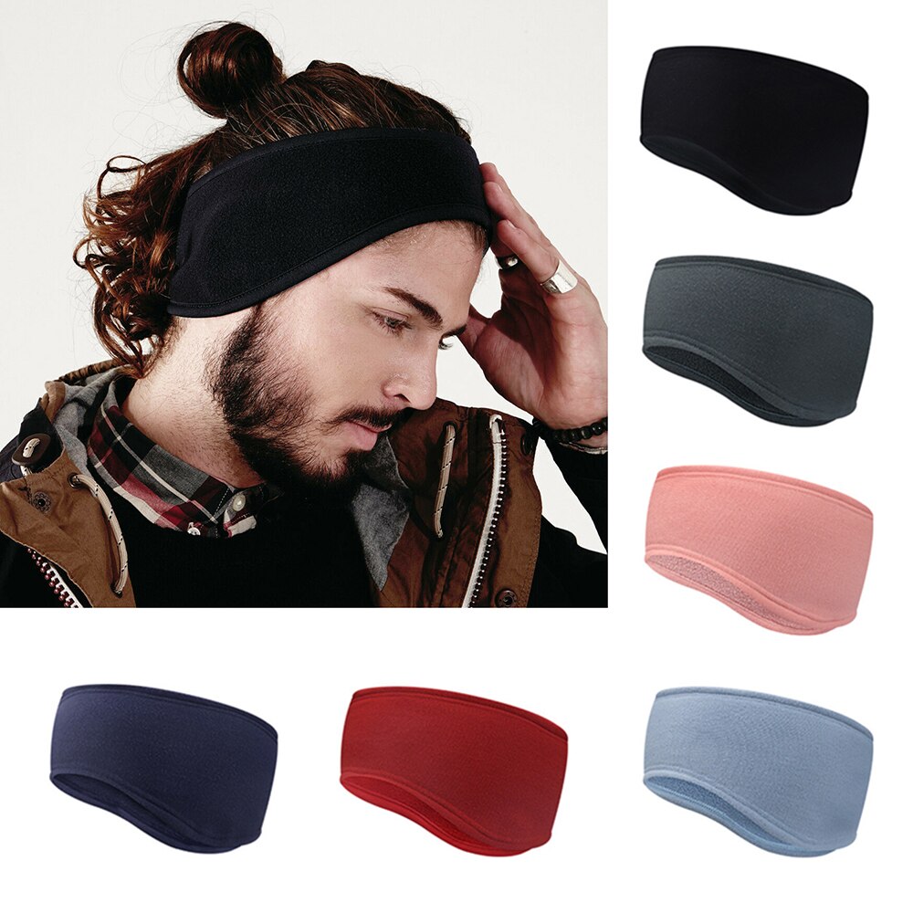 1pcs Soft Polar Fleece Running Headband Winter Warmer Ear Muff Ski Windproof Ear Protection Unisex Soft Hair Bandage For Men
