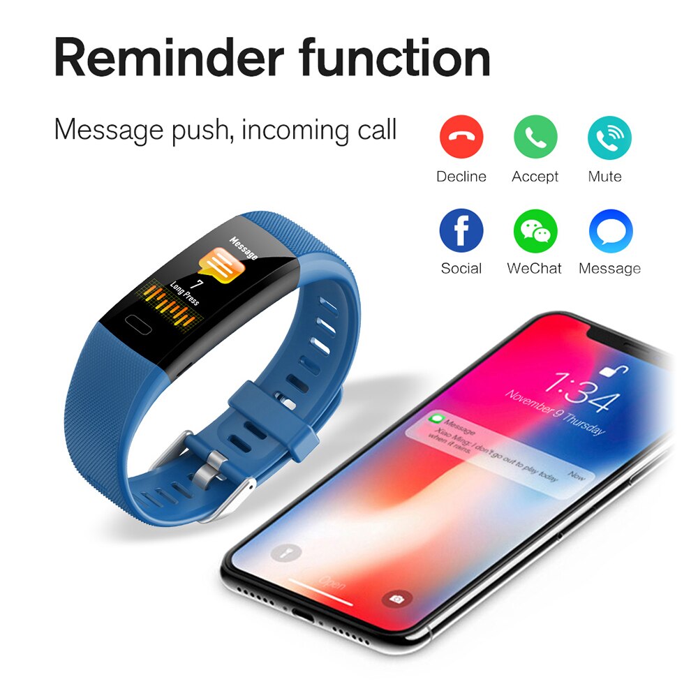 Colmi fitness tracker, hr-activiteitstracker, hartslagmeter,  ip67 waterdichte smartband, stappenteller, slaapmonitor voor kinderen en mannen.