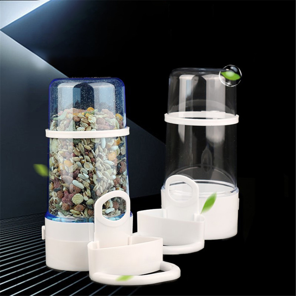 Pet Bird Feeder Water Food Bird Feeder Outdoor Plastic Automatic Bird Feeder Parrot Cage Food Container Bird Feeder
