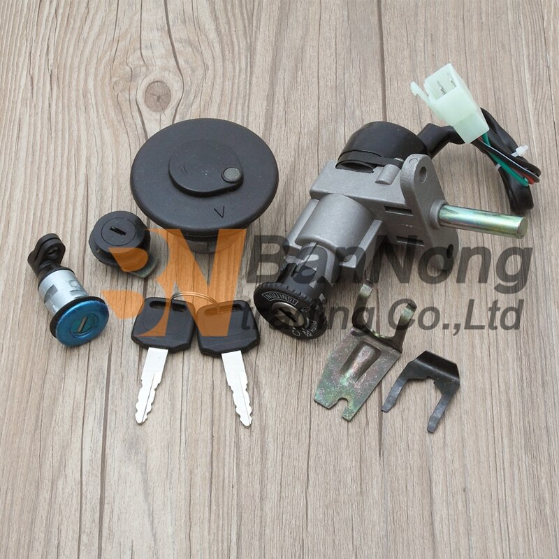 Chinese scooter GY6 parts Scooter Motorcycle Lock sets ignition key for T-Falcon B08 B09 B10 Chinese scooter