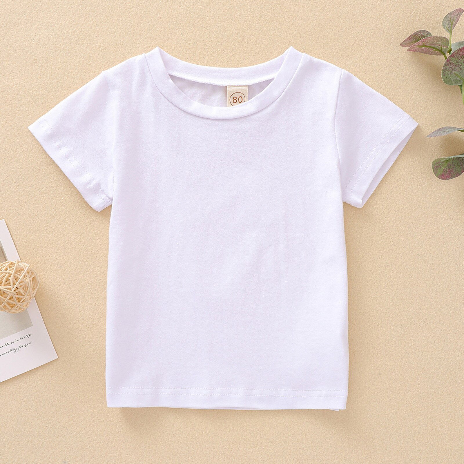Summer Kids Solid shirts Children Short Sleeve Pullover Shirts Toddler Boys Girl Soft Breathable Tshirt O-neck Casual Tee Tops