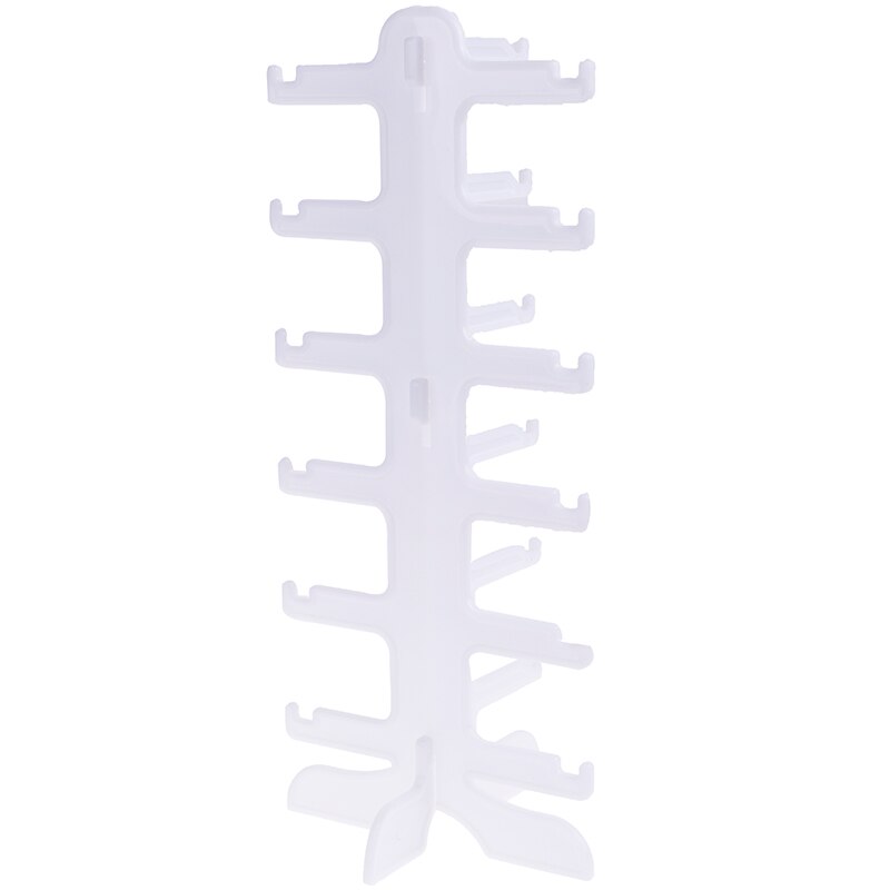 1pc plast 6 par glasögon ram stativ glasögon solglasögon display hållare hylla smycken klädtillbehör organisatör