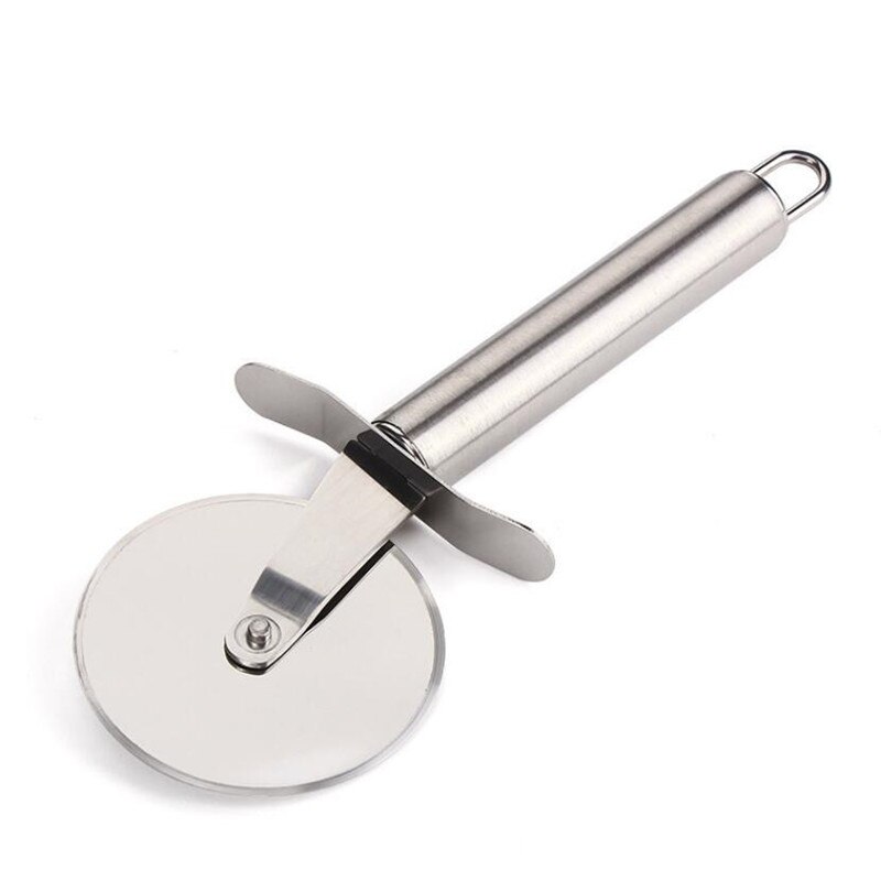 4 Patronen Pizzasnijder Dubbele Roller Pizza Mes Cutter Gebak Pasta Deeg Crimper Keuken Pizza Gereedschap: 1pc single