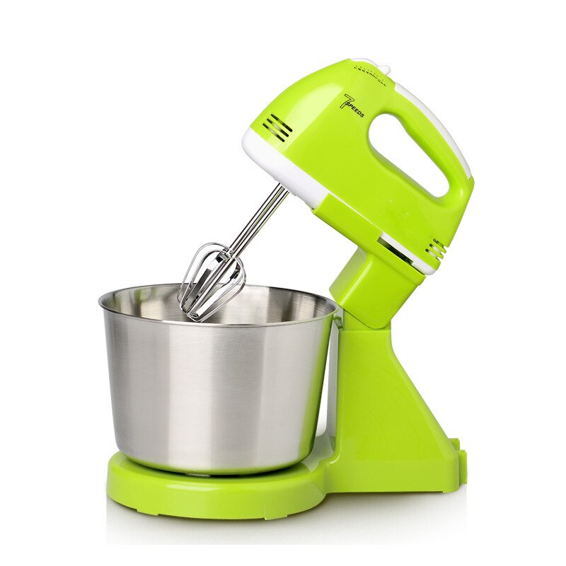 Elektrische Keuken Voedsel Mixer Tafel & Stand Cake Deeg Mixer Handheld Eiklopper Blender Bakken Slagroom Machine 7 snelheid: Green