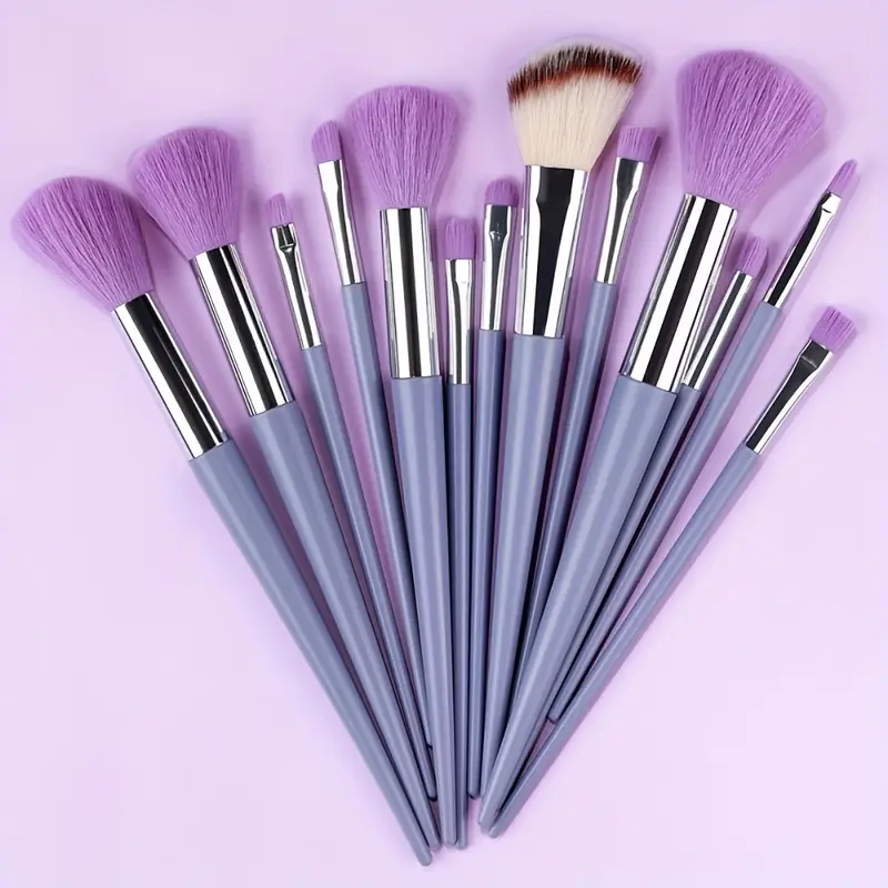 13PCS Makeup Brush Set Soft Fluffy Eye Shadow Foundation Blush Highlighter Concealer Brush Female Beauty Tool Christmas: GRAY