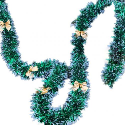 Gratis shippimh 200cm julesløjfer bolde guirlande træ ornament mall bar fest forsyninger: Bowknotgreengolden