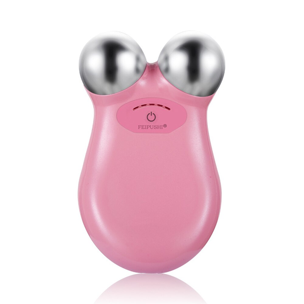 Mini microcurrent face lift machine Skin Tightening Rejuvenation Spa USB Charging facial wrinkle remover device Beauty Massager: pink