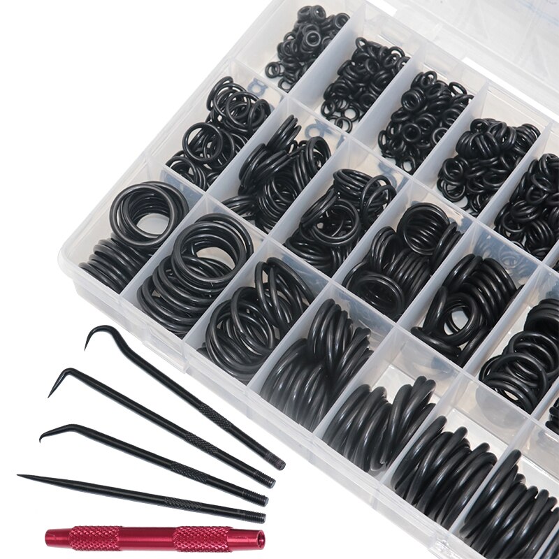 740Pcs 1200Pcs Nitril Rubber O Ring Set Met Haak Gereedschap Nbr Seal Ringen Pakking Oring 24 Maten Olie-Slip Afdichting O-Ring Kit