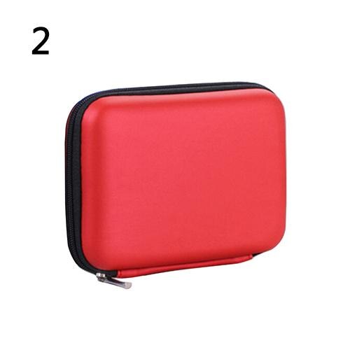 Mini bag Protector Case Cover Pouch for 2.5 Inch USB External HDD Hard Disk Drive Earphones Cable: Red