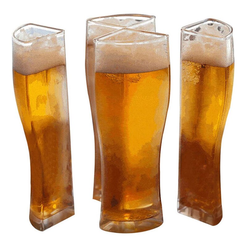 Separable 4 Part Large Capacity Thick Beer Mug Home Glass Beer Mug Cup Unbreakable Glass Transparent for Club Bar Party Tool