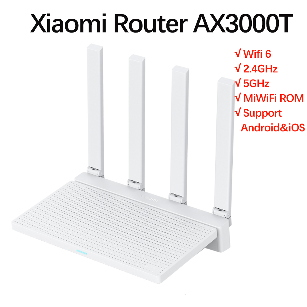 Xiaomi-enrutador AX3000T WiFi 6, tecnología de malla, 2,4 GHz, 5GHz, MiWiFi ROM, protección eficiente de penetración en la pared, repetidor