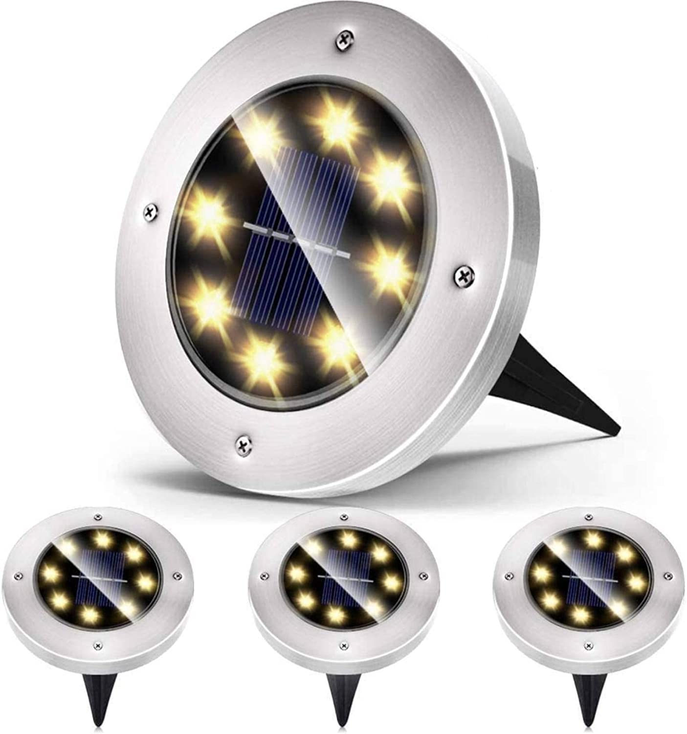 1/4/8 Stuks Solar Led Lampen In Grond Tuin Pathway Waterdichte 8Led Dek Licht Voor Huis Yard oprit Gazon Road Outdoor Decoratie