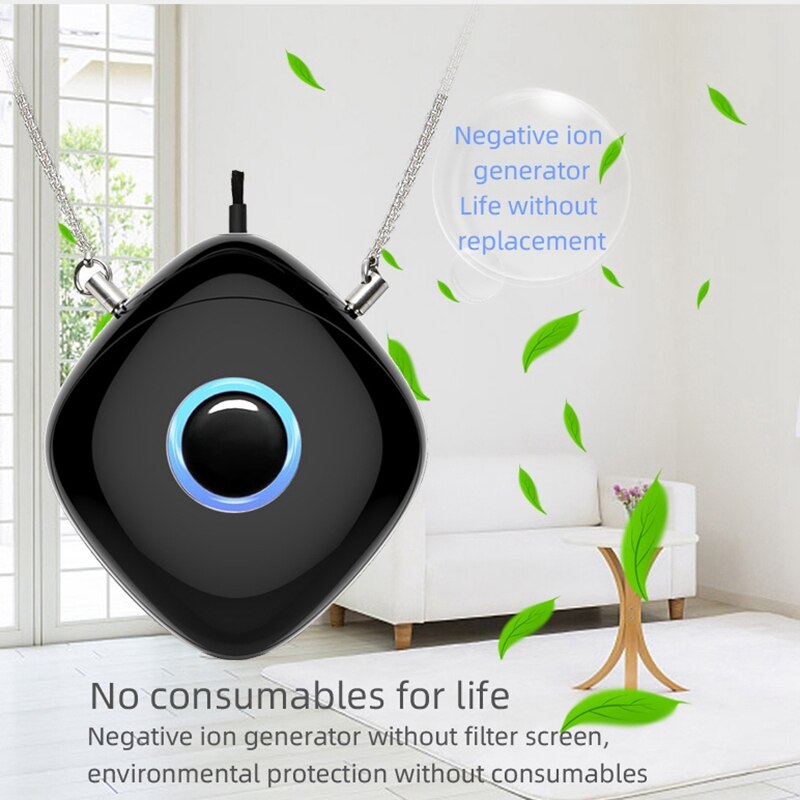 USB osobisty oczyszczacz powietrza naszyjnik wiszące przenośny jonizator z generator jonów ujemnych odświeżacz powietrza brak promieniowania