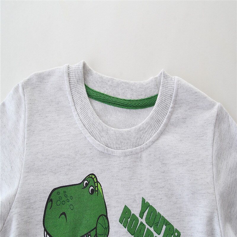 Springen Meter Dinosaurussen Print Kinderen Sweatshirts Katoen Jongens Meisjes Kleding Voor Herfst Winter Kinderen Truien