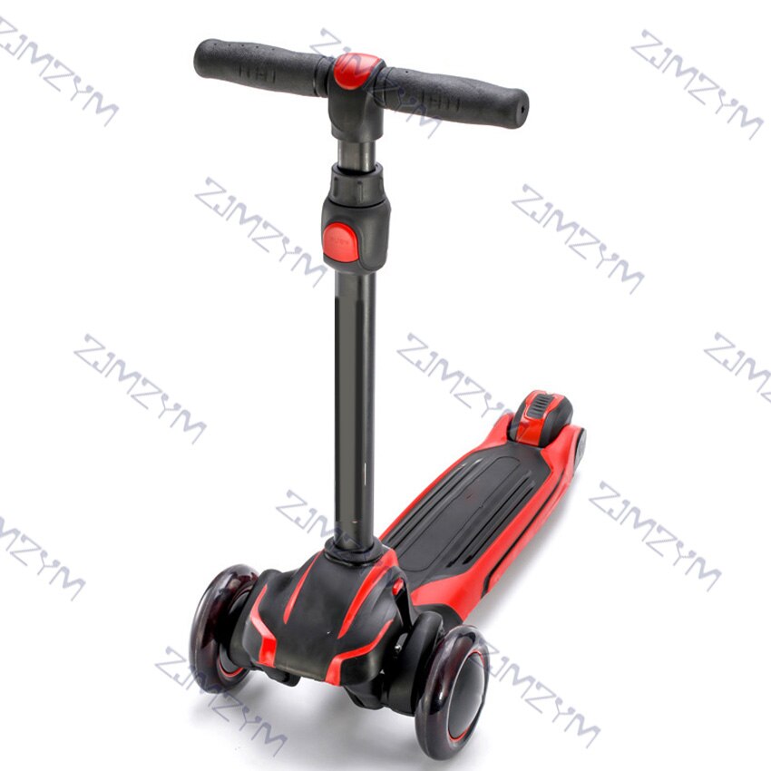 Adjustable Children's Scooter Shock Absorption Baby Flash Foot Scooters Tricycle Balance Bike Ride On Toys For Kids 2-12 Ages