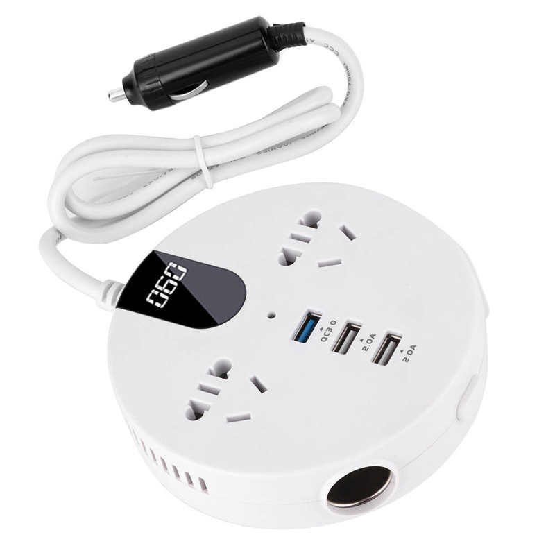 Power Inverter LCD Digital Display Car Inverter with Multiple Expansion Interfaces for Car for Home