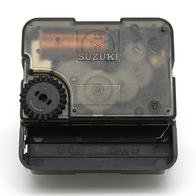 Suzuki-Reloj de pared de plástico con movimiento silencioso, accesorio de reloj con manecillas blancas, movimiento de cuarzo, color negro, 10 #, HS88