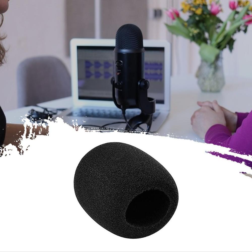 1pc microfoon microfoon dikke spons hoes voorruit ktv elastische krimp handige zachte microfoon hoes