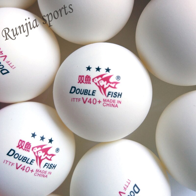 Originele Dubbele Vis V40 + 3 Sterren Tafeltennis Ballen Abs Polymeer Ballen Heeft Naad Materiaal Totaal 10 ballen Wihte
