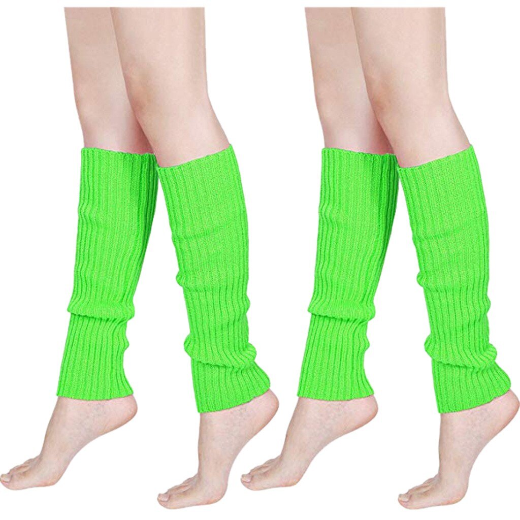Frauen Männer Fluoreszenz Farbe Streifen Stiefel Manschetten Wärmer betroffen Bein Partei Strümpfe bein wärmer Winter calentadores de pierna mujer