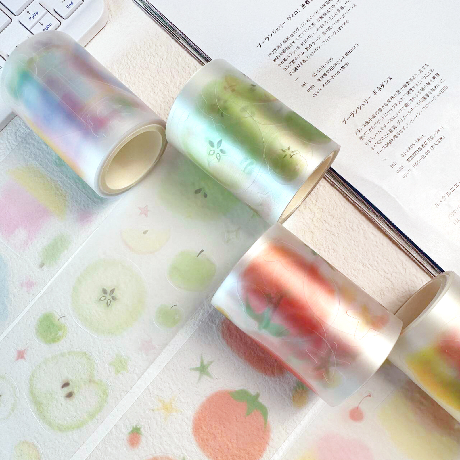 1 pz/1 lotto Nastri adesivi decorativi leggermente dolci Spazzatura Ufficiale Carta fai da te Adesivi per scrapbooking per mascheratura giapponese