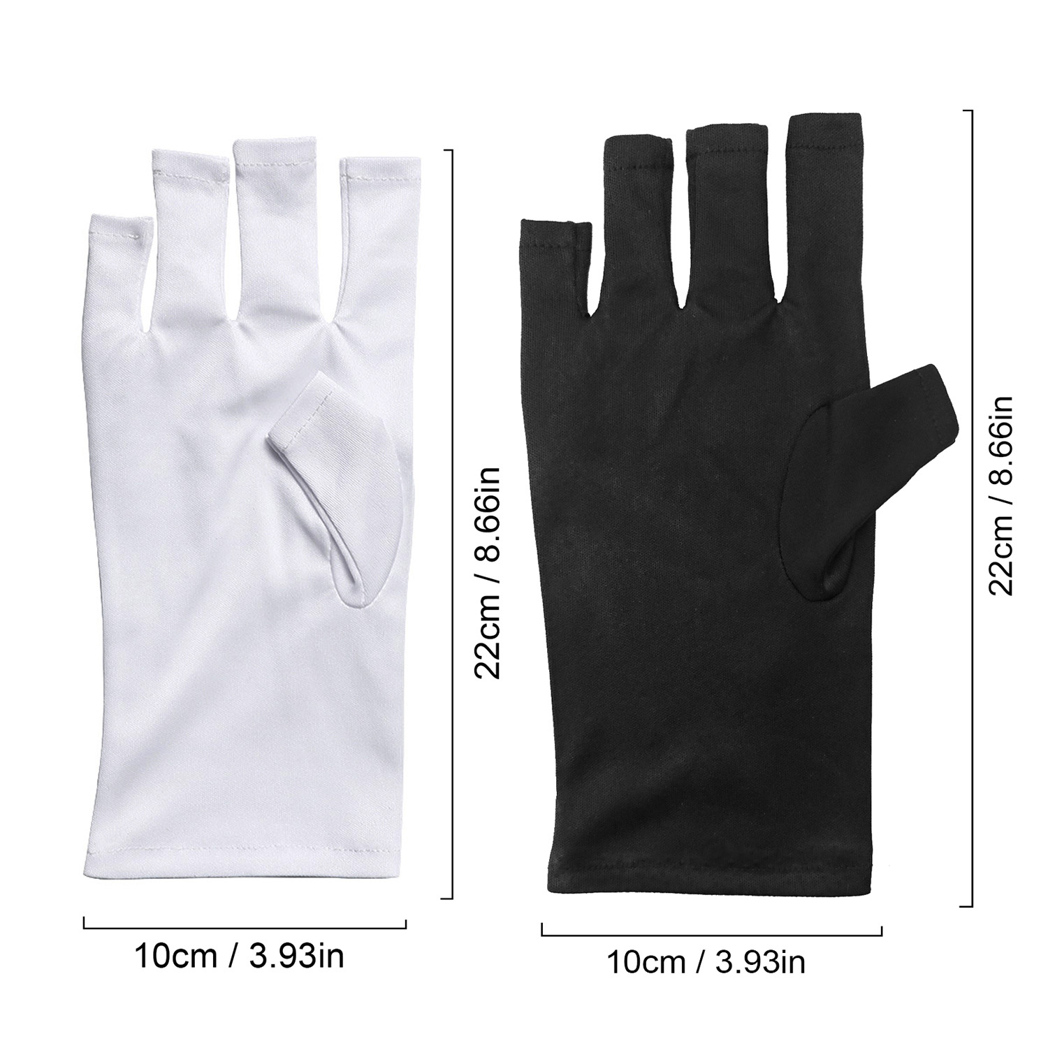 Anti-UV-handschoenen Gel Professionele beschermingshandschoenen voor manicure Bescherm handen Nail Art Rekbare vingerloze handschoen voor thuis buiten