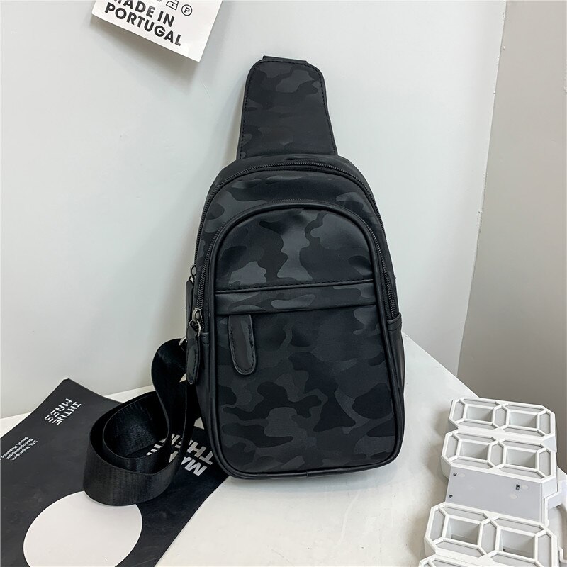 Bolso de pecho de Pu para niñas, bandolera informal con Diagonal, bolsa para deportes al aire libre: Beige