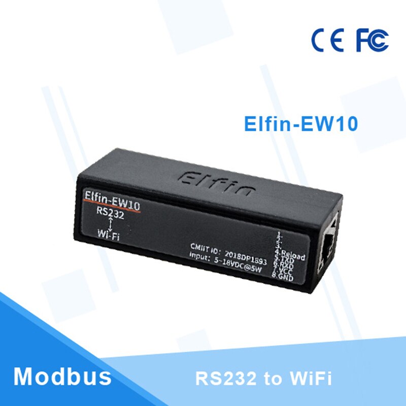 Serial Port RS232 to WiFi Device IOT Server Module Elfin-EW10 Support TCP/IP Telnet Modbus TCP Protocol data transfer via WiFi