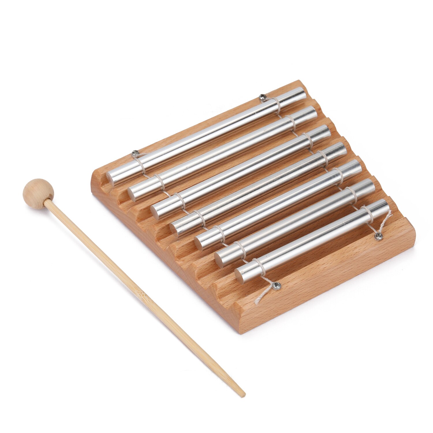 Portable Table Chimes Kids Music Enlightenment Percussion Instruments Wooden Chimes: 7 tone