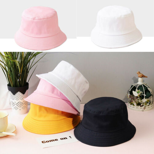 Casual Solid Cute Kids Bucket Hat Summer Fishing Fisher Beach Festival Sun Cap Lovely One Size For Kids