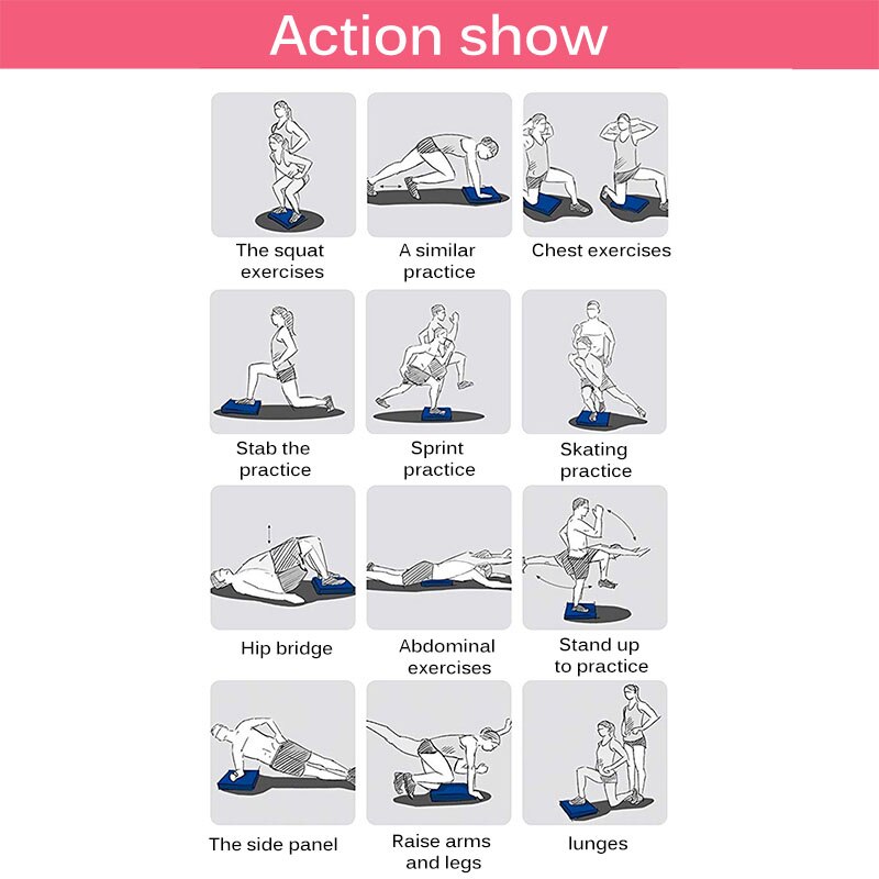 33cm duurzame opblaasbare yoga massage bal pad universele sport sportschool fitness yoga wiebel stabiliteit balans schijf kussen gratis pomp