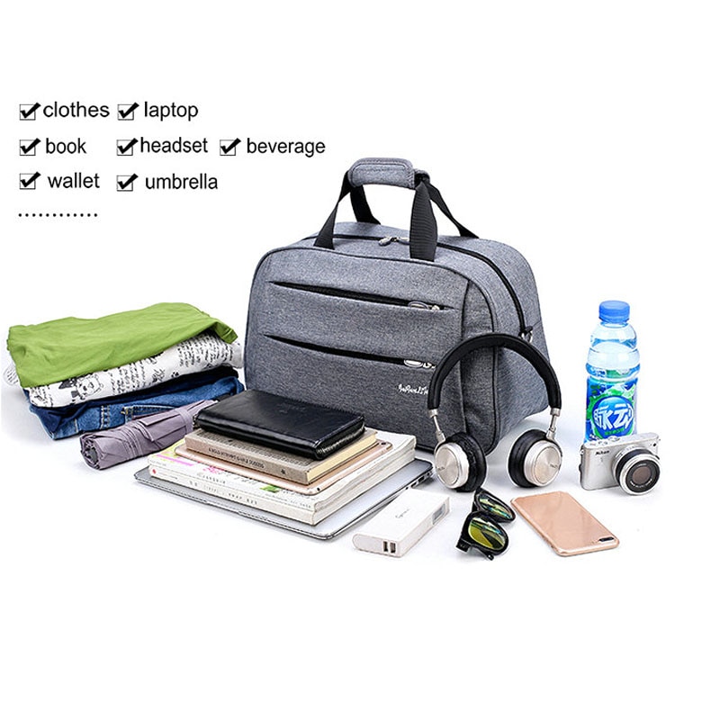 Luggage travel bags Waterproof canvas men women big bag on wheels man shoulder duffel Bag Black Blue carry on cabin luggage ZL32