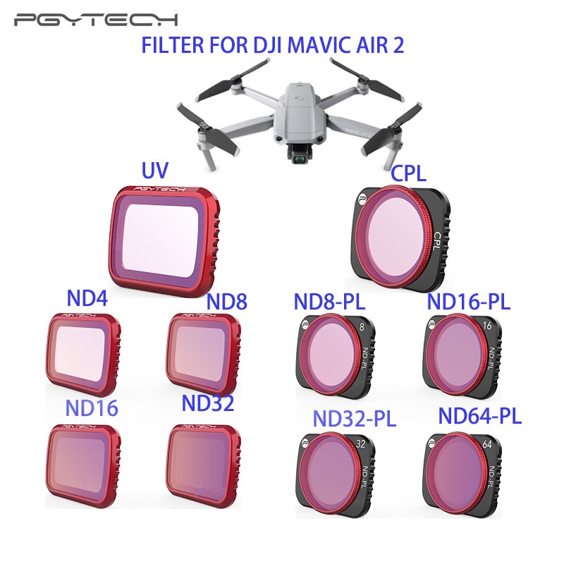 4 Stks/set Professionele Uv Cpl Filter ND8 + ND16 + ND32 + ND64 Nd-Pl Filter Optische Glazen Lens voor Dji Mavic Air 2 Drone Accessoires