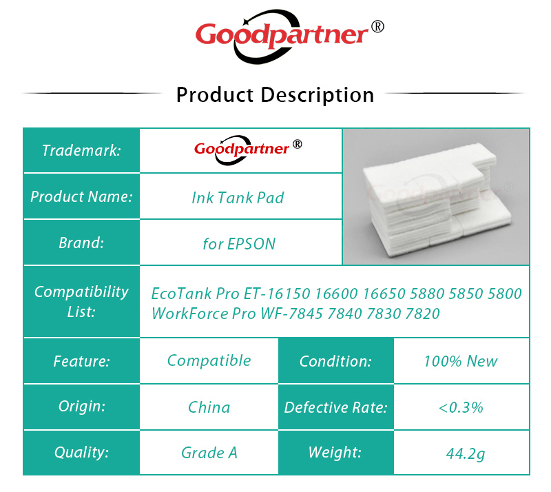 C9345 C12C 934591 Esponja de almohadilla porosa de tinta para EPSON WF 7845 7840 7830 7820 ET 16150 16600 16650 5880 5850 5800 L8168 L8188 WF7800