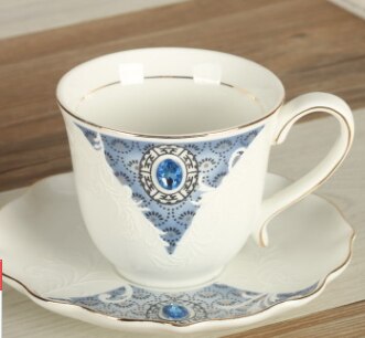 Luksuriøs keramisk kaffekopp og underkop kongelig stor hvit reise bein kina kopper kalkun kjøkken te sett tazas para drinkware: 1 sett vanlig pakke