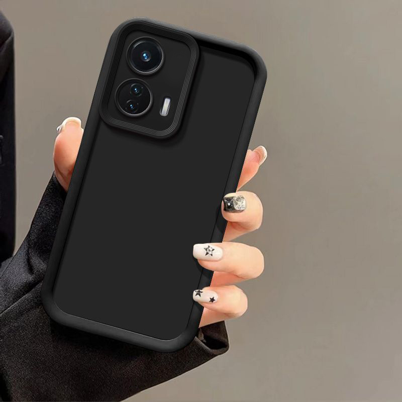 Para Motorola Moto G24 Power Case Motorola Moto G24 Power funda de teléfono protección cámara protección anticaída cubierta suave: Negro