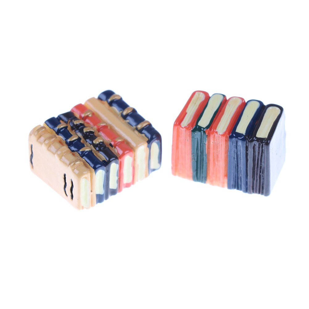 Mooie boeken simulatie poppenhuis meubels speelgoed terrarium beeldjes decoratie doe-het-zelf knutsel accessoires voor poppenhuis ornamenten