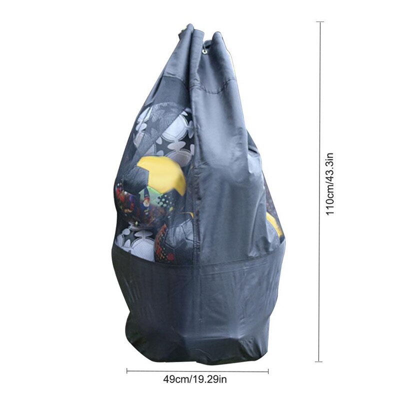 48 zoll Outdoor Basketball Fußball Grid-Storage-Tasche Extra Große Netto Kordelzug Durchführung Tasche Einzelnen Schulter Ball Lagerung Tasche