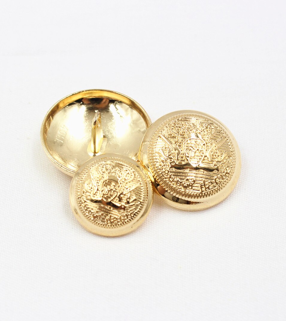 10 Boutons En Métal Satiné Bleu Marine 25mm - Uxcell, Neufs, Pour Couture Et Robes
