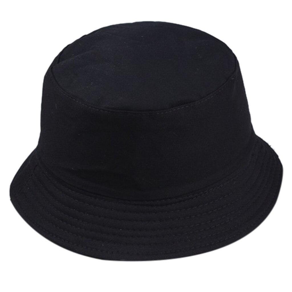 Hip Hop sombrero de pescador mujeres hombres Unisex sombreros de pescador salvaje gorro de protección solar al aire libre: BK