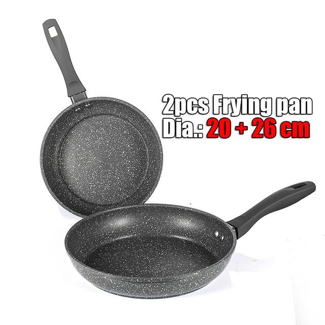 20 & 26 tum non-stick koppar stekpanna med keramisk beläggning och induktion matlagning, ugn och diskmaskin säker: 2 st stekpannssats