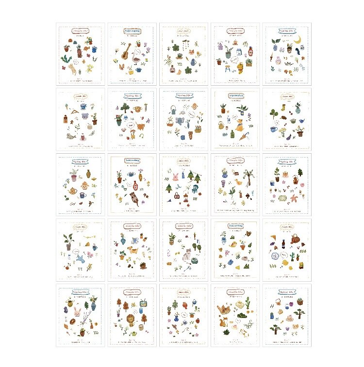 30 stk/sæt eventyrskov sceneserie postkort tegneserie dyr lykønskningskort bogmærker gør-det-selv dagbog dekorationskort