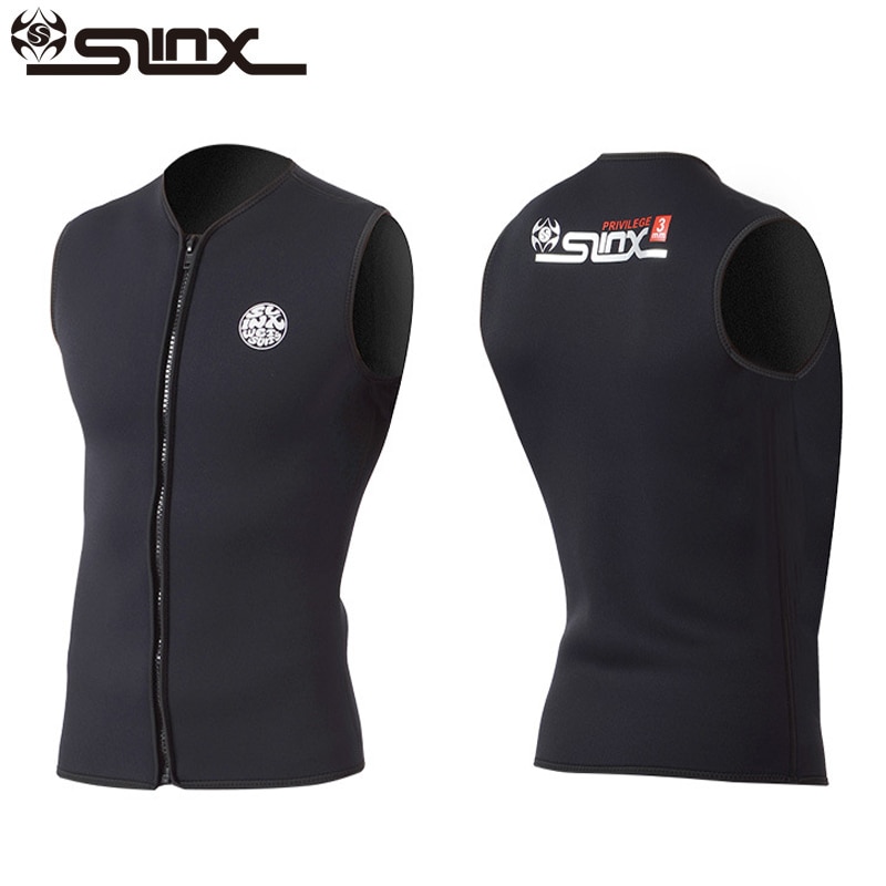 Slinx 3Mm Neopreen Wetsuit Vest Mens Voor Kitesurfen Pak Duiken Badpak Badmode Geen Mouw Plus Maat S Tot 3xl