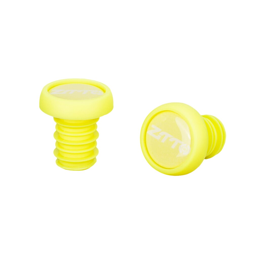 ZTTO 2 pezzi MTB tappi terminali manubrio bici da strada gel di silice tappi manubrio manubrio colorato estremità manubrio tappi tappi: giallo
