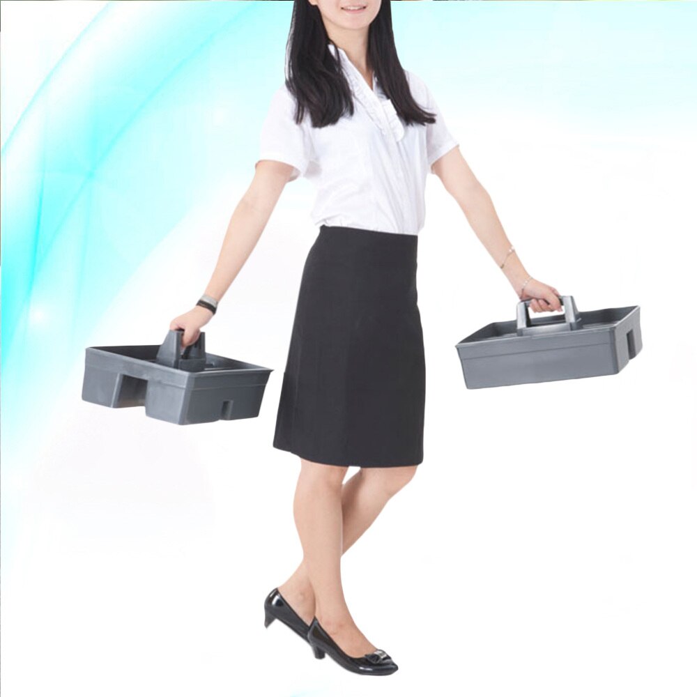 1Pc 3 Dividers Tool Caddy Plastic General Purpose Tool Caddy Cleaning Caddy Handy Caddy with Handle