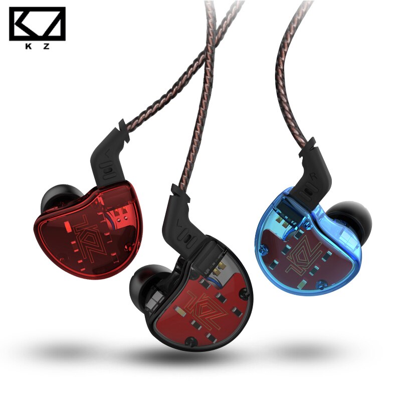KZ ZS10 In-Ear Headphones - 4BA+1DD Hybrid Drivers, HiFi Monitor Earbuds, Wired, Noise Cancelling