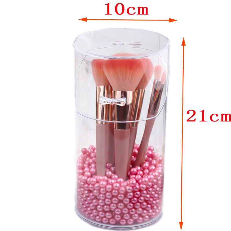 Soporte acrílico transparente para brochas de maquillaje, contenedor a prueba de polvo, organizador de herramientas de belleza, caja de almacenamiento de bolígrafos